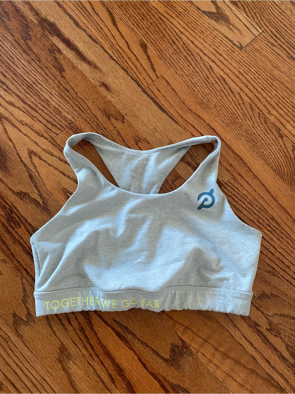Peloton Light Blue Comfort Racerback Sports Bra Top